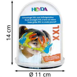 Produktbild für Schneekugel Heyda 204888402, XXL, aus Kunststoff, mit Glitzer