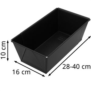 Produktbild für Backform Zenker Black Metallic, Brotbackform ausziehbar, Stahl