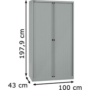 Produktbild für Rollladenschrank Bisley ET410194S, aus Metall