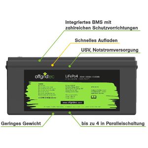 Produktbild für LiFePO4-Akku Offgridtec 25,6/200, 200 Ah