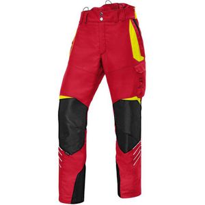 Kübler Schnittschutzhose Forest Herren, 2750, SSK1, Bundhose, rot, EN 381-5, Größe S, Schrittlänge 89