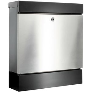 Produktbild für Briefkasten Burg-Wächter Seattle 6848 B+S, silber, schwarz
