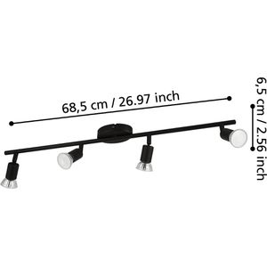 Produktbild für Deckenstrahler Eglo Buzz, schwarz mit LED