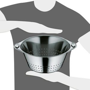 Produktbild für Seiher WMF Gourmet 0647479990, mit 2 Griffen, aus Edelstahl