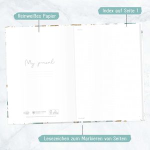 Produktbild für Notizbuch paper&amp;you Journal Blattgold 8213-3, Karton Softcover