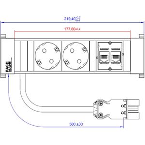Produktbild für Steckdosenleiste Bachmann Power Frame, mit GST18
