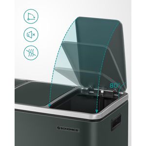 Produktbild für Mülleimer Songmics LTB54GS, anthrazit-grau