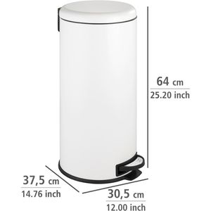 Produktbild für Mülleimer Wenko Leman, weiß