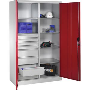 Produktbild für Werkzeugschrank CP-Möbel 8931-305, aus Metall, grau / rot