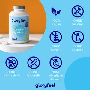 Produktbild für Magnesium gloryfeel Bisglycinat, 240 Kapseln