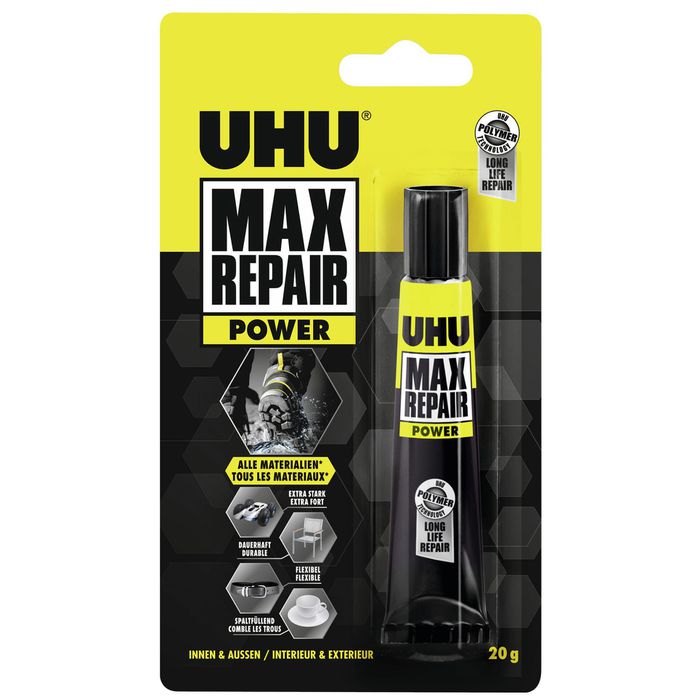 UHU Alleskleber 45820 Max Repair Extrem Kleber 20g, Kraftkleber, ohne Lösungsmittel, wasserfest – Böttcher AG