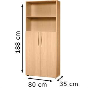 Produktbild für Kombischrank Hammerbacher Basic 4770, buche