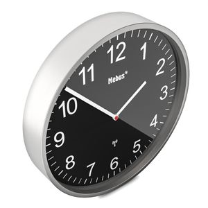 Produktbild für Wanduhr Mebus 19578, Aluminium, analog, Funkuhr