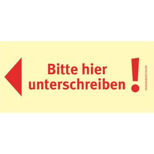 Haftmarker BIZSTIX Bitte hier Unterschreiben
