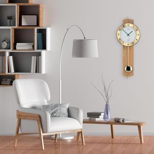 Produktbild für Wanduhr AMS 5266/18, Buche, Messing, analog, Funkuhr