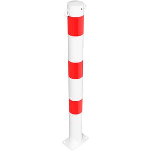 Produktbild für Absperrpfosten Schake 476PB/2, 2 Ösen, rot/weiß, aus Metall