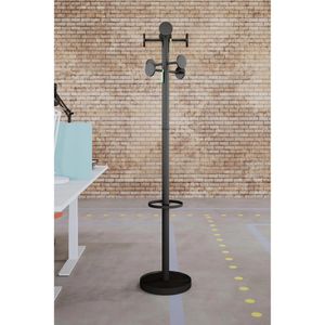 Produktbild für Garderobenständer Alba Stan3, PMSTAN3 N, schwarz