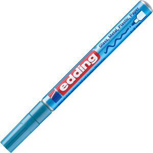 Produktbild für Lackmarker Edding 751, hellblau-metallic
