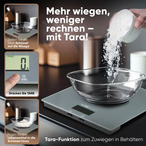 Produktbild für Küchenwaage Clatronic KW 3820, mit Tara-Funktion, Teilung 1 g