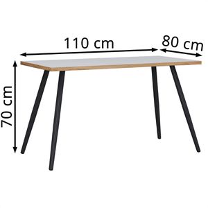 Produktbild für Schreibtisch VCM Salia, 920926, weiß / schwarz