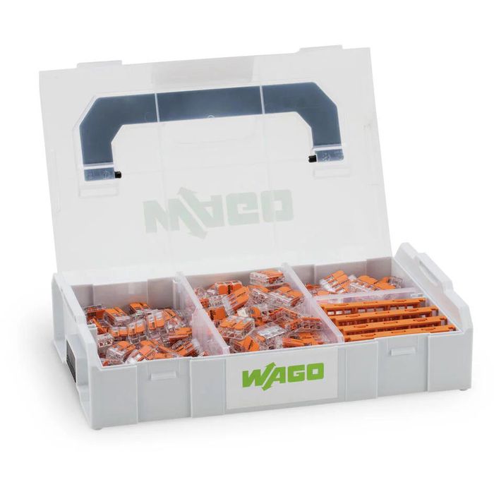 Wago Verbindungsklemme 887-952, L-Boxx Mini, Set, 4mm², 3 verschiedene  Leiter, Adapter, 229-teilig – Böttcher AG