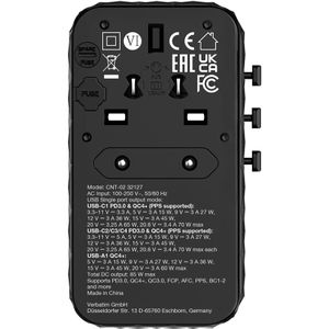 Produktbild für Reiseadapter Verbatim Charge n Travel-02 GaN 85W