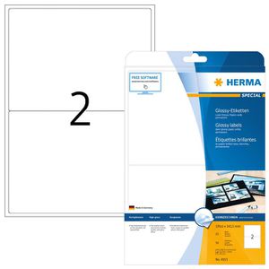 Hochglanz-Etiketten Herma 4915, Glossy, weiß