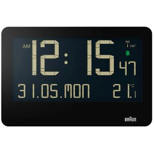 Wanduhr Braun BC14, Kunststoff, digital, Funkuhr