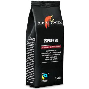 Kaffee Mount-Hagen Espresso Decaf, entkoffeiniert, BIO