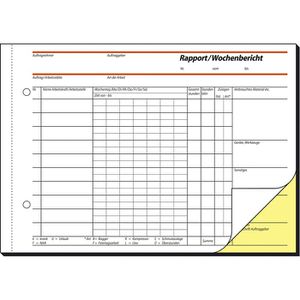 Produktbild für Rapportbuch Sigel SD029, Wochenbericht, A5 quer
