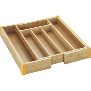 Produktbild für Besteckkasten Wenko 27861500, braun, aus Bambus