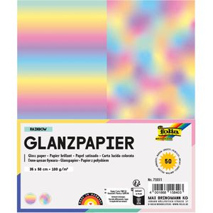 Produktbild für Buntpapier Folia 73551 Rainbow, glänzend, 35 x 50 cm