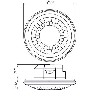 Produktbild für Präsenzmelder Theben Luxa 103 S360-12 KNX UP AN
