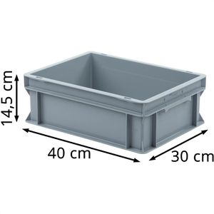 Produktbild für Eurobox Fetra 1309, grau, 12,6 Liter