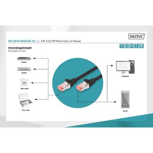 Produktbild für Netzwerkkabel Digitus DK-1644-020-BL-10, schwarz