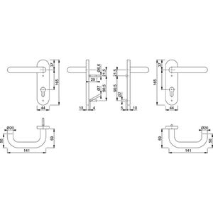 Produktbild für Drückergarnitur Hoppe-AG 10722808 Paris
