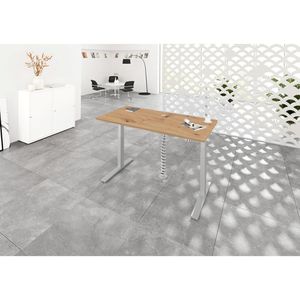 Produktbild für Schreibtisch Hammerbacher XMKA 16, asteiche / silber