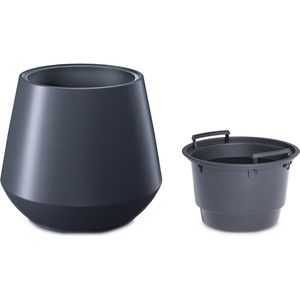 Produktbild für Übertopf Prosperplast Heos, anthrazit, Ø 40 x 35 cm