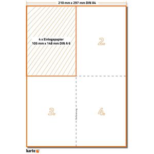 Karteo Einsteckschilder P18-1600-E-0-B, für Namensschilder, 105 x 148mm, 400 Stück , 400 Stück