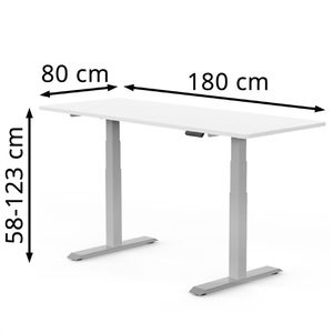 Produktbild für Schreibtisch FlexiSpot E7S 2026, weiß / grau