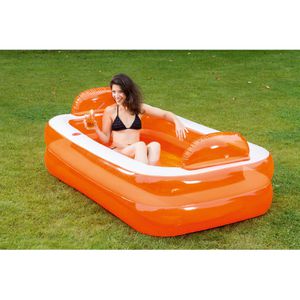 Produktbild für Aufstellpool Happy-People Relax &amp; Genießer orange, rechteckig