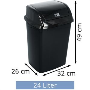Produktbild für Mülleimer TipTop-Office schwarz