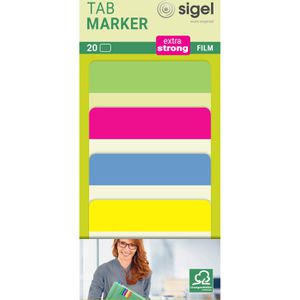 125 Mini-Streifen im Format 12 x 50 mm 5 Farben Karte mit Klemmfunktion SIGEL HN611 Haftmarker Pfeile 