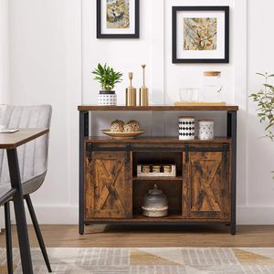 Produktbild für Sideboard Vasagle LSC092B01, aus Holz, vintage braun