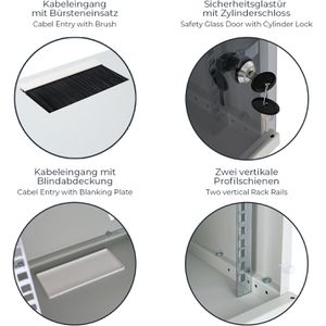 Produktbild für Netzwerkschrank HMF 63406-07, 10 Zoll