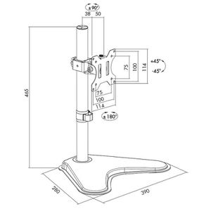 Produktbild für Monitorhalterung LogiLink BP0044, VESA 75x75 &amp; 100x100 mm