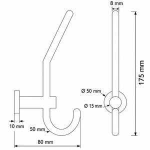 Produktbild für Garderobenhaken SO-TECH Evita, 108409, silber