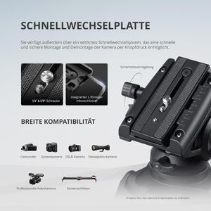 Produktbild für Stativ Neewer GM76, Höhe bis 179 cm