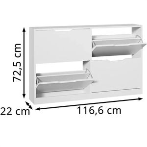 Produktbild für Schuhschrank Vicco Luca, weiß