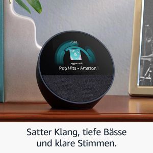 Produktbild für Wecker Amazon Echo Spot 2024 blau, digital